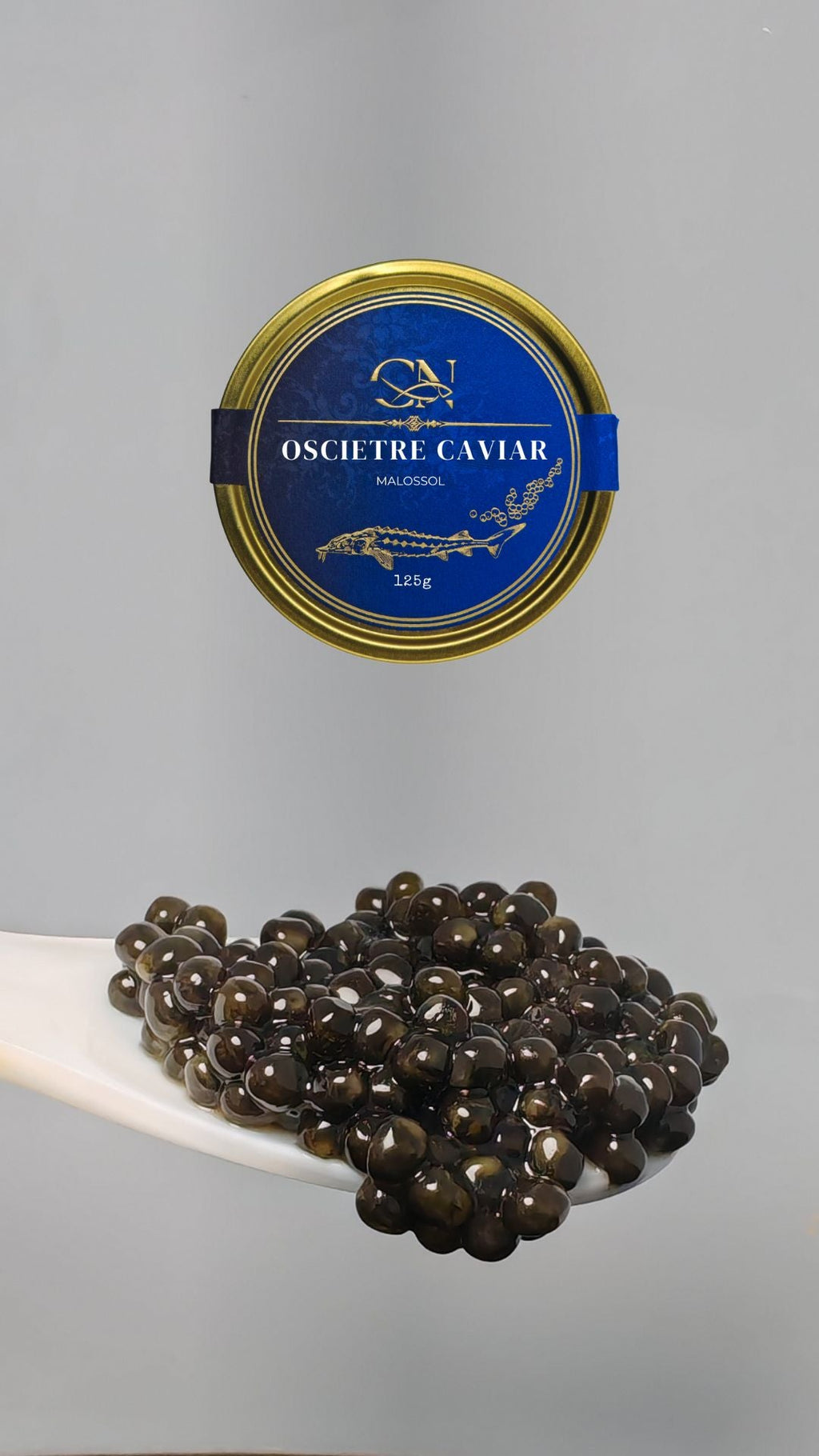 Osciètre Kaviar Blue Label — Schweizer Premium Kaviar — CaviarNoir.ch