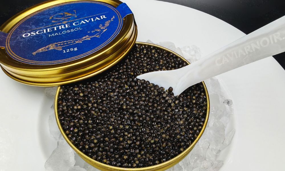Osciètre Kaviar Blue Label — Schweizer Premium Kaviar — CaviarNoir.ch