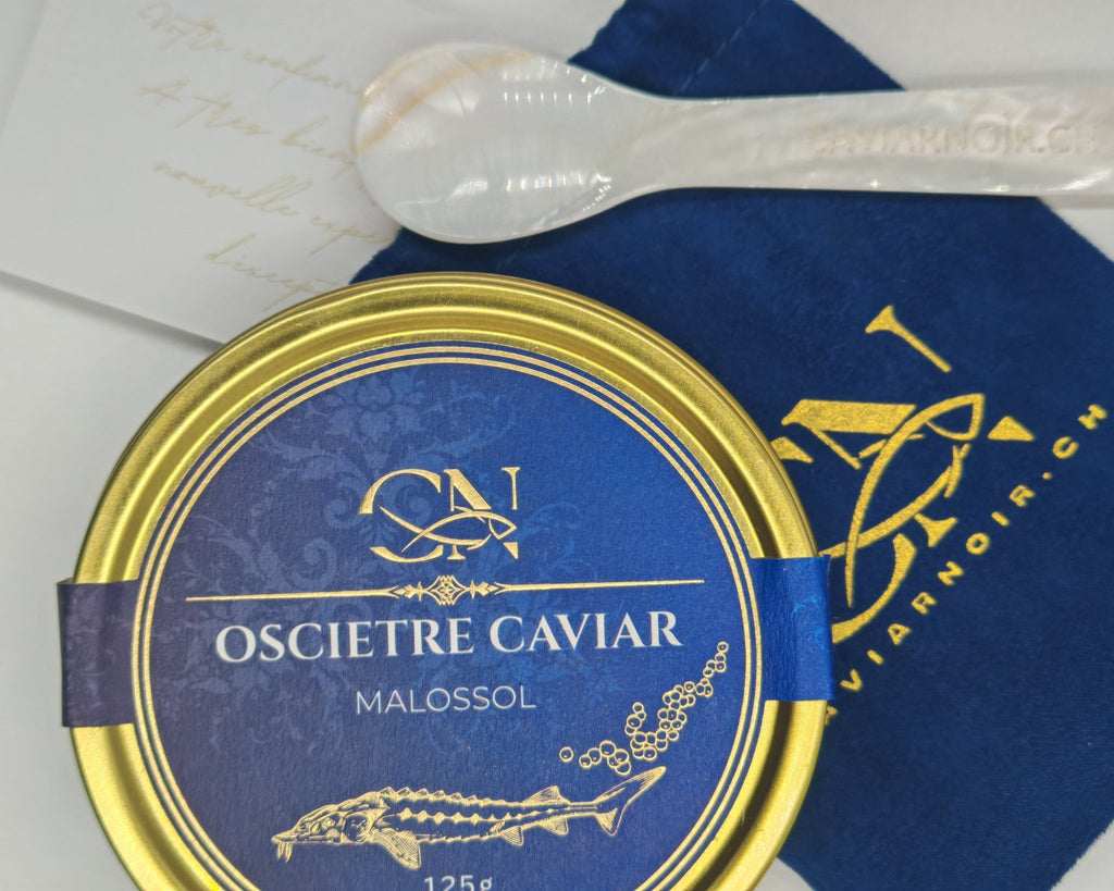 Osciètre Kaviar Blue Label — Schweizer Premium Kaviar — CaviarNoir.ch