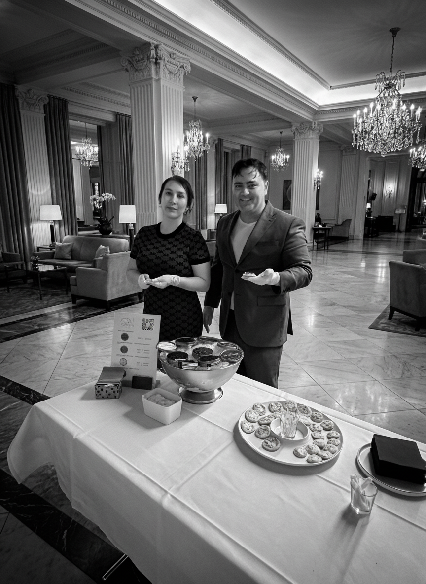 Svetlana et Vihren fondateurs CaviarNoir.ch dégustation caviar 
